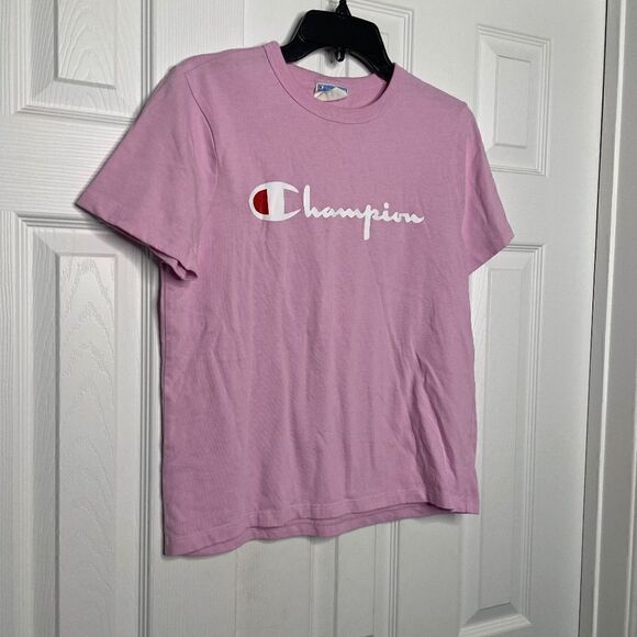 Champion Light Pink Logo T-Shirt - M - Picture 1 of 7